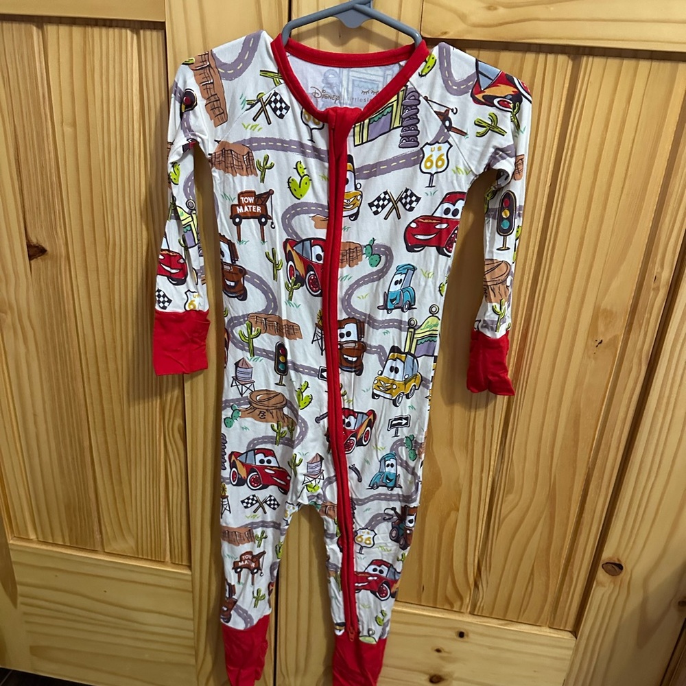 Little Sleepies Cars One Piece with Red Trim